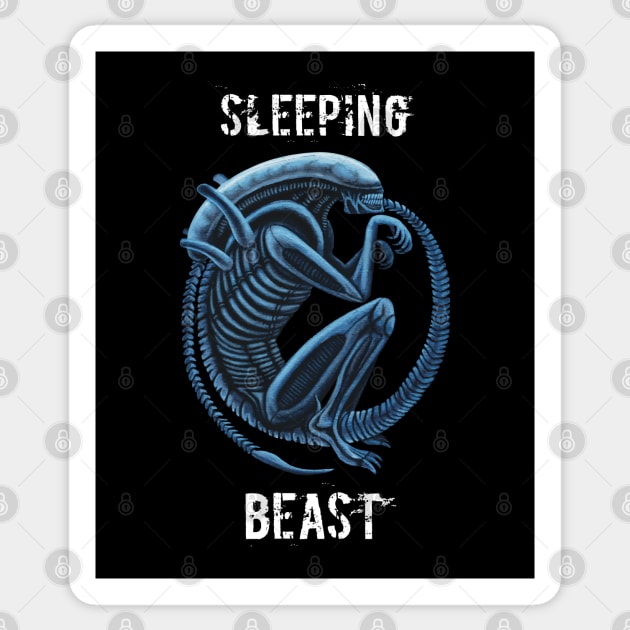 Sleeping Beast (scale: 70%) Sticker by SPACE ART & NATURE SHIRTS 